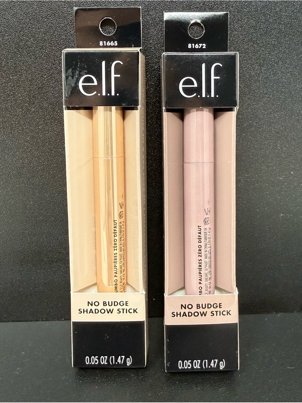 NIB-e.l.f. No Budge Shadow Stick Duo - Perfect Pearl and Magnetic Pull